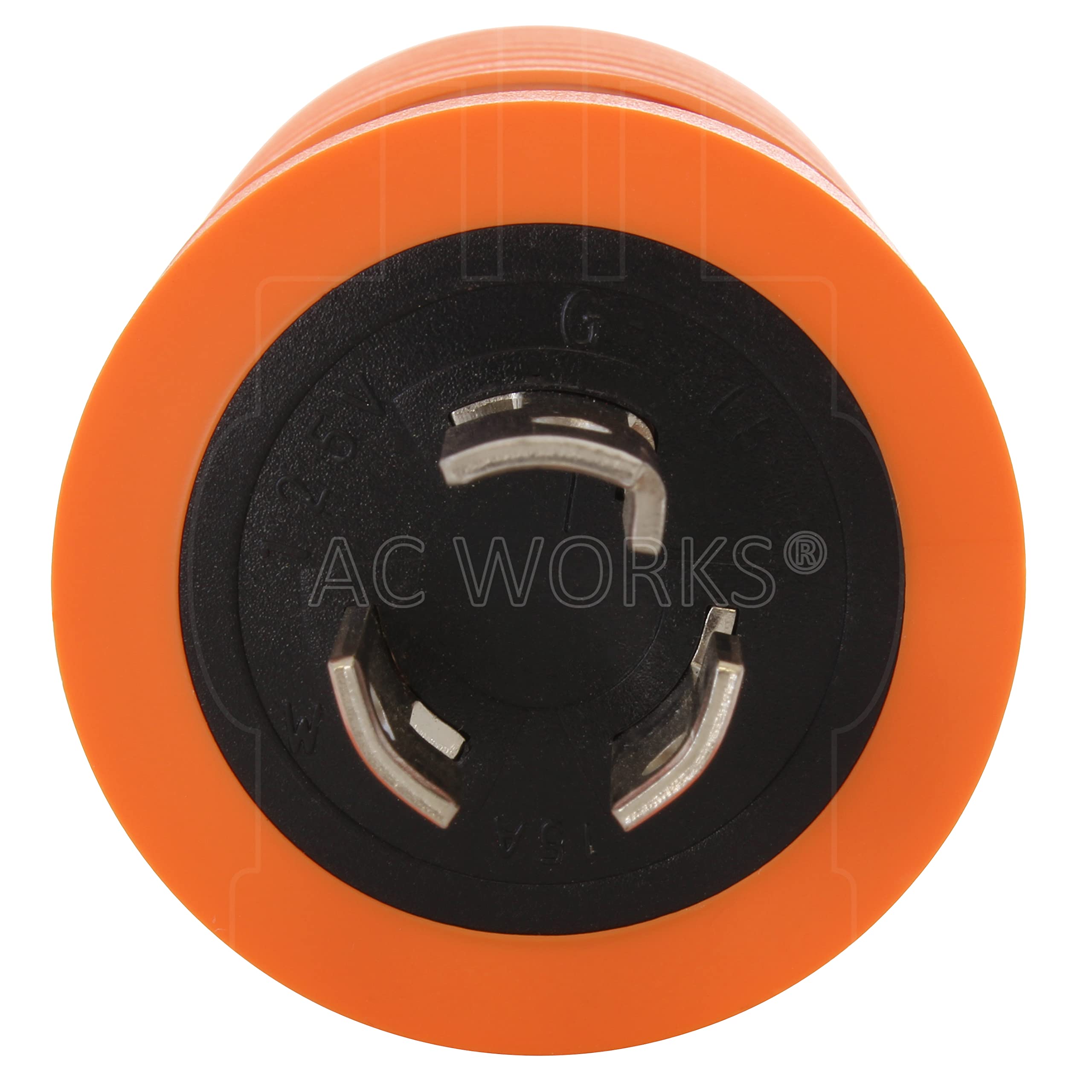 AC WORKS [ADL515520] Locking Adapter NEMA L5-15P 15Amp Locking